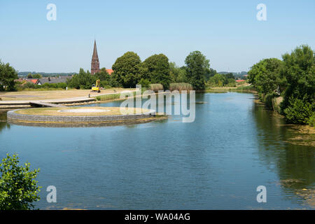 Deutschland, Münsterland, Kreis Coesfeld, Olfen, Alte Fahrt, ein stillgelegter La Section des canal Dortmund-Ems-Kanals Banque D'Images