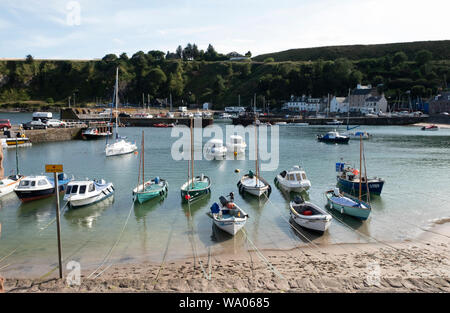 Plage de sable à Stonehaven Harbour, dans l'Aberdeenshire, en Écosse. Banque D'Images