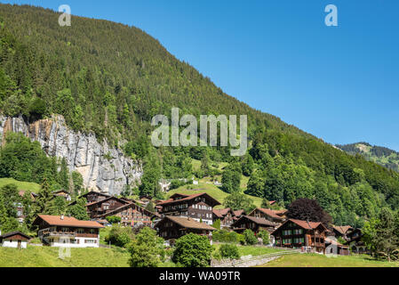 Paysage urbain, Grindelwald, Oberland Bernois, Suisse, Europe Banque D'Images