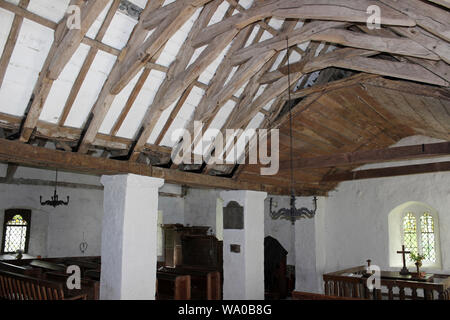 L'église St, Llanrhychwyn Rhychwyn, nr Wrexham, vallée de Conwy, au Pays de Galles Banque D'Images