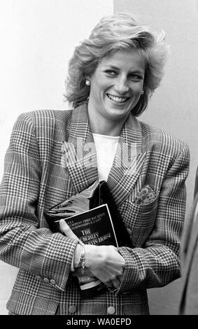 La princesse Diana à Burghley Horse Trials 1980 Banque D'Images