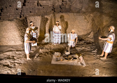 Huaca Huallamarca,Pyramides,Motifs de cérémonie,Inhumations,Lima, Pérou, Amérique du Sud Banque D'Images