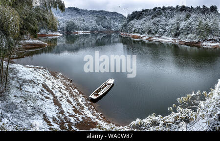 Tout autour de la neige en montagne à Chongqing Banque D'Images