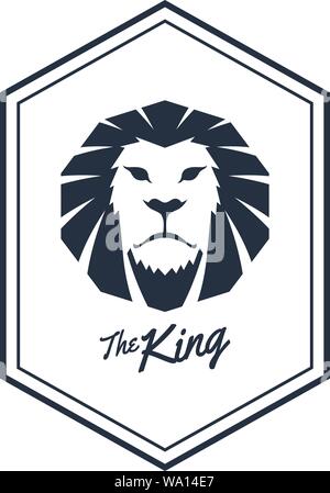 Le roi lion logo les espèces en voie de signer vector art Illustration de Vecteur