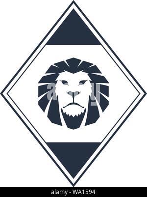 Le roi lion logo les espèces en voie de signer vector art Illustration de Vecteur