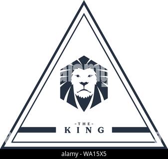 Le roi lion logo les espèces en voie de signer vector art Illustration de Vecteur