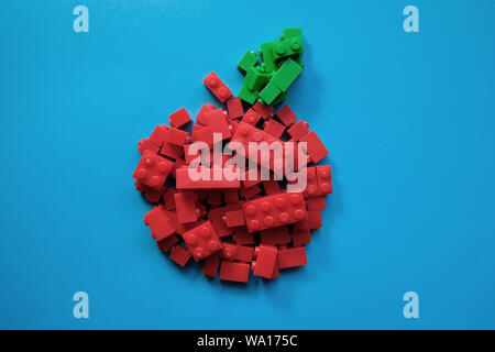 Briques jouet Apple Banque D'Images