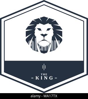 Le roi lion logo les espèces en voie de signer vector art Illustration de Vecteur