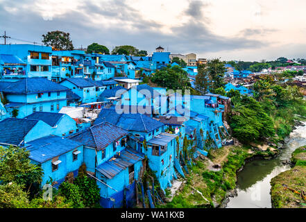 Kampung Warna-Warni Jodipan, le Village de couleur à Malang, Indonésie Banque D'Images