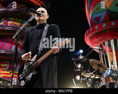 Alges, PORTUGAL : Smashing Pumpkins en live sur la 3e et dernière journée de festival NOS vivants en Alges, Samedi, Juillet 13, 2019. Avec : Billy Corgan Où : Lisboa, Portugal Quand : 13 Jul 2019 Crédit : Rui M Leal/WENN.com Banque D'Images