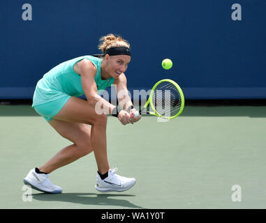 Svetlana Kuznetsova joue Karolina Pliskova (CZE) à l'Ouest et le Sud de l'ouvrir en cours de lecture le 16 août 2019 au Lindner Family Tennis Center à Mason, en Ohio. Ã'Â Tennisclix/Billman©Leslie Banque D'Images