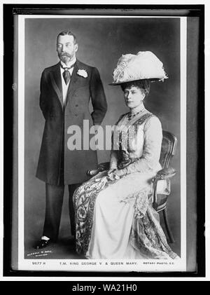 La famille royale britannique. Le ROI GEORGE ET DE LA REINE MARY Banque D'Images