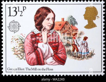 George Eliot, le moulin sur la Floss, timbre-poste, UK, 1980 Banque D'Images