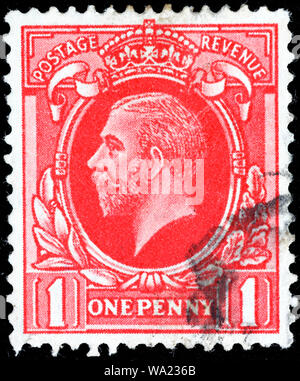 Le roi George V (1865-1936), timbre-poste, UK, 1912 Banque D'Images