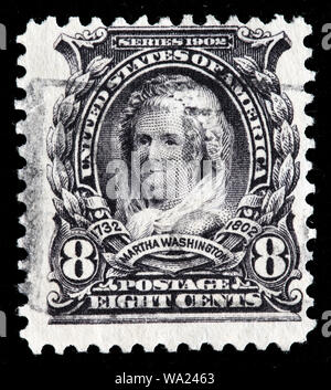 Martha Washington (1731-1802), la Première Dame des Etats-Unis, Président de USA, timbre-poste, USA, 1902 Banque D'Images