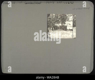 1ère bande de New York de l'artillerie lourde sur la James River, va Banque D'Images