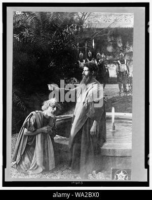 Baptême scène du cinéma muet italien 1913 Quo Vadis ? Banque D'Images