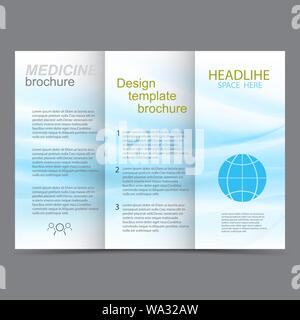 Brochure design modèle médecine Illustration de Vecteur