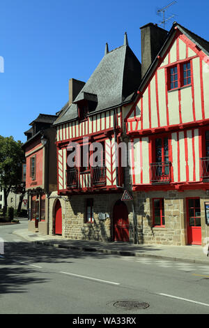 Bâtiments médiévaux dans la rue du Port, Vannes, Morbihan, Bretagne, France Banque D'Images