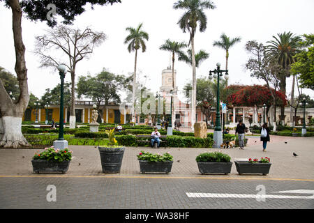 Barranco,quartier riche,Villas,mer,plage,Villas,de l'été parcs, restaurants, Lima, Pérou, Amérique du Sud Banque D'Images
