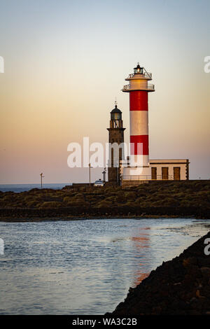 Fuencaliente lighthouse au lever du soleil, La Palma, Canary Islands, Spain Banque D'Images