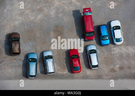 Voitures Vue de dessus Banque D'Images