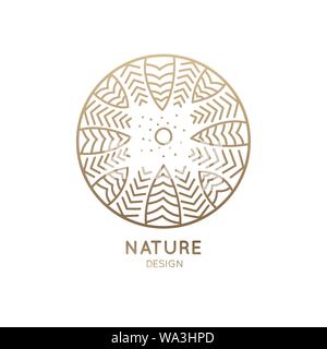 La forêt ronde Logo Illustration de Vecteur