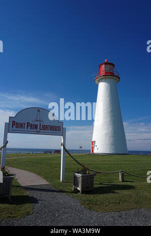 Le phare de Point Prim on Prince Edward Island, Canada Banque D'Images