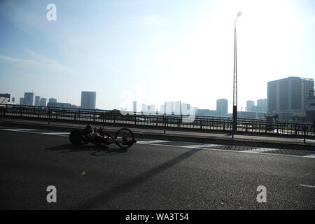 Odaiba, Tokyo, Japon. Août 17, 2019. Wakako Tsuchida (JPN) Triathlon : 2019 Coupe du monde de triathlon ITU Para Tokyo Women's PTS1 à Odaiba, Tokyo, Japon . Credit : Yohei Osada/AFLO SPORT/Alamy Live News Banque D'Images