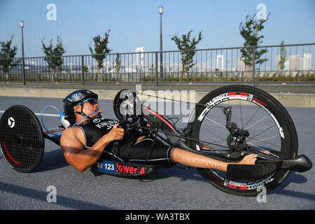 Odaiba, Tokyo, Japon. Août 17, 2019. Junpei Kimura (JPN) Triathlon : 2019 Coupe du monde de triathlon ITU Para Tokyo Men's PTWC à Odaiba, Tokyo, Japon . Credit : Yohei Osada/AFLO SPORT/Alamy Live News Banque D'Images