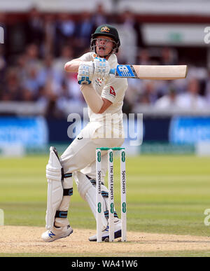 Steve Smith de l'Australie pendant quatre jours au bâton des cendres test match à Lord's, Londres. Banque D'Images