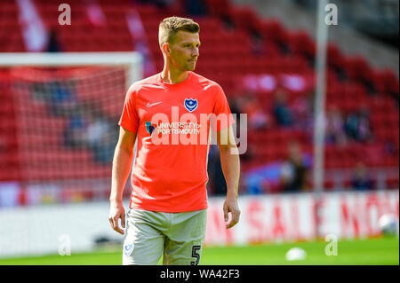 Sunderland, Royaume-Uni. Août 17, 2019. SUNDERLAND, Angleterre le 17 août Paul Downing de Portsmouth pendant le ciel parier Ligue 1 match entre Sunderland et Portsmouth au stade de la lumière, Sunderland le samedi 17 août 2019. (Crédit : Iam Burn | MI News) Credit : MI News & Sport /Alamy Live News Banque D'Images