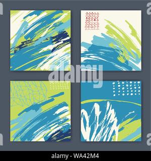 Vector abstract backgrounds peint à la main design Illustration de Vecteur