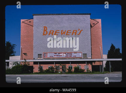 Brewer's Drive-in Theatre, la Route 19, Pauls Valley, California Banque D'Images