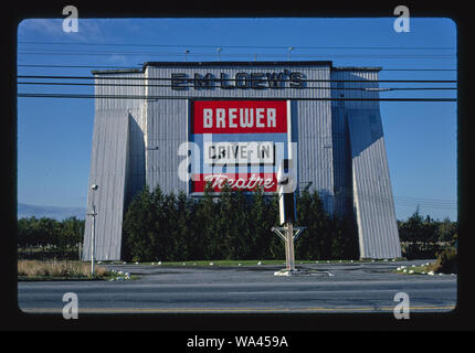 Brewer au drive-in Theatre, Route 1A, Brewer, Maine Banque D'Images