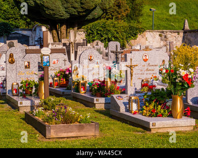 Cimetière de San Vigilio, Pinzolo, Dolomites, Italie Banque D'Images