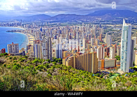 Platja de Llevant à Benidorm, Espagne Banque D'Images