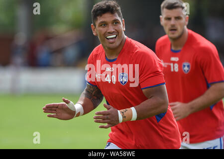 Wakefield, Royaume-Uni, 11 8 2019. 11 août 2019. Fusée Mobile Stadium, Wakefield, Angleterre ; Rugby League Super League Betfred, Wakefield Trinity contre Hull FC ; Wakefield Trinity prop Adam Williams/RugbyPixUK Tangata Dean Banque D'Images