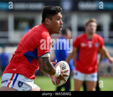 Wakefield, Royaume-Uni, 11 8 2019. 11 août 2019. Fusée Mobile Stadium, Wakefield, Angleterre ; Rugby League Super League Betfred, Wakefield Trinity contre Hull FC ; Wakefield Trinity prop Adam Williams/RugbyPixUK Tangata Dean Banque D'Images