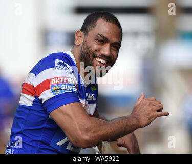 Wakefield, Royaume-Uni, 11 8 2019. 11 août 2019. Fusée Mobile Stadium, Wakefield, Angleterre ; {} {suppcat catégorie1} {suppcat}, {suppcat2 vs3} ; Dean Williams/RugbyPixUK Banque D'Images