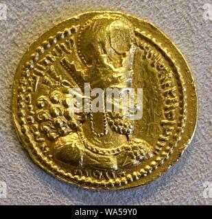 Dinar, Shapur I, 240-272 AD - Banque D'Images