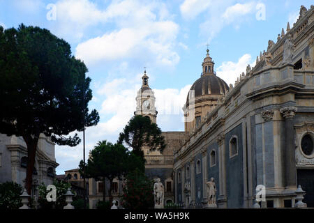 La Cathédrale de Catane à Catane en Sicile. Banque D'Images