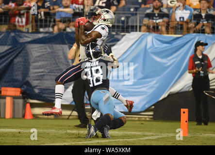 Aug 17 2019 ; Nashville TN, USA au cours d'un match entre les New England Patriots et les Tennessee Titans et Nissan Stadium . (Obligatoire Crédit Photo : Steve Roberts/CSM) Banque D'Images