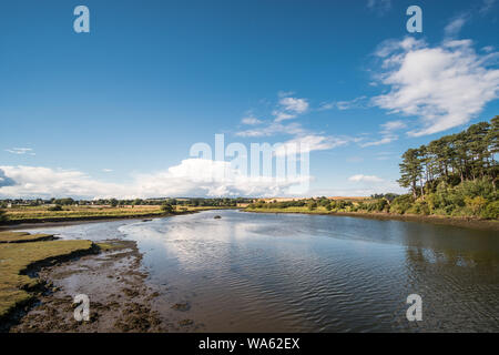 Aln River, une rivière traverse le comté de Northumberland en Angleterre Banque D'Images