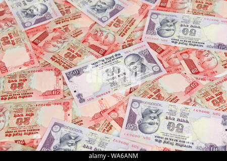 Full frame of Indian banknotes Banque D'Images