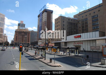 Place Gandhi dans le centre de Johannesburg, Afrique du Sud Banque D'Images