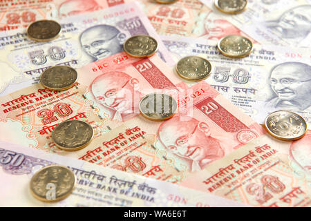 Full frame of indian banknotes Banque D'Images