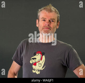 Édimbourg, Écosse, Royaume-Uni, 18 août 2019.Festival international du livre d'Édimbourg.Photo : Mark Haddon, romancier anglais Banque D'Images