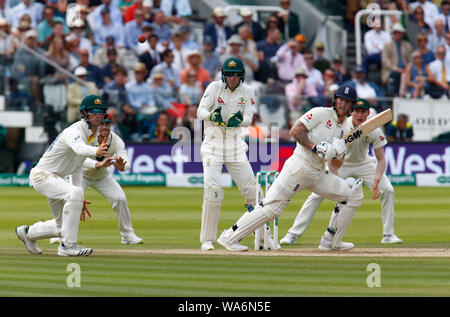 Londres, Royaume-Uni. 18 août 2019. Ben Stokes de l'Angleterre pendant la lecture sur le 5ème jour du deuxième Ashes Cricket test match entre l'Angleterre et l'Australie à Lord's Cricket Ground à Londres, Angleterre le 18 août 2019 : Crédit photo Action Sport/Alamy Live News Banque D'Images