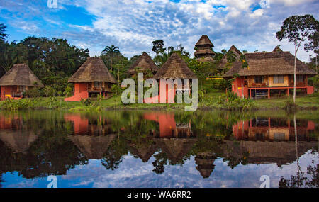 L'ONAP Wilderness Centre en forêt amazonienne de l'Équateur Banque D'Images